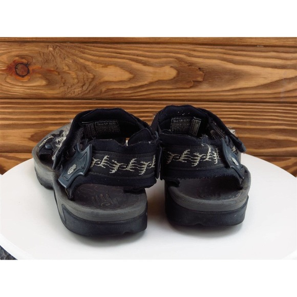 Teva Sz 10 Slip-On Sandals Black Synthetic Men Hook & Loop - Picture 7 of 10